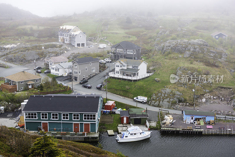 加拿大纽芬兰和拉布拉多省的Quidi Vidi村历史悠久的老渔村